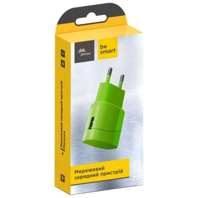 Зарядний пристрій Florence USB, 1.0A lime green color (FW-1U010L)