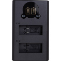 Зарядний пристрій для фото PowerPlant GoPro DL-AHDBT901 with display 2 slots (CH980352)