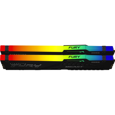 Модуль пам'яті для комп'ютера DDR5 16GB (2x8GB) 6000 MHz Beast RGB EXPO Kingston Fury (ex.HyperX) (KF560C30BBEAK2-16)