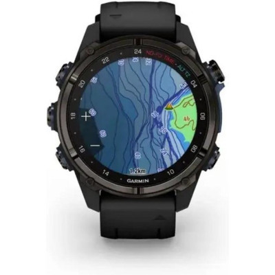 Смарт-годинник Garmin Descent Mk3i, 43mm, Crbn Gry DLC Ti/Blk, Dive Computer, GPS дайвінг комп'ютер (010-02753-11)