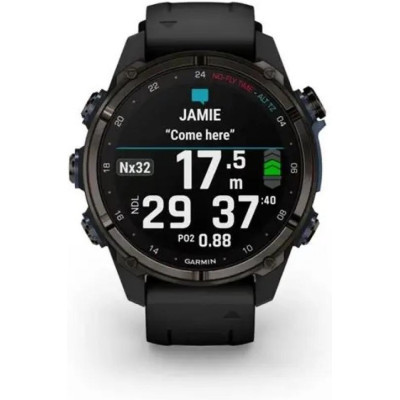 Смарт-годинник Garmin Descent Mk3i, 43mm, Crbn Gry DLC Ti/Blk, Dive Computer, GPS дайвінг комп'ютер (010-02753-11)
