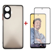 Чохол до мобільного телефона Dengos Kit for Realme C55 case + glass (Black) (DG-KM-34)