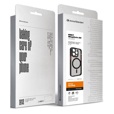 Чохол до мобільного телефона Armorstandart Unit MagSafe SE Apple iPhone 13 Pro Black Orange (ARM75370)