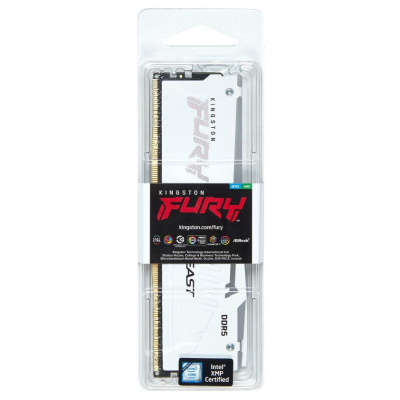 Модуль пам'яті для комп'ютера DDR5 16GB 6000 MHz Beast White RGB Kingston Fury (ex.HyperX) (KF560C30BWA-16)