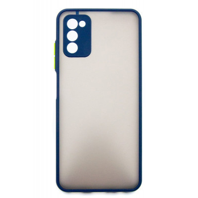 Чохол до мобільного телефона Dengos Kit for Samsung Galaxy A03s case + glass (Blue) (DG-KM-25)