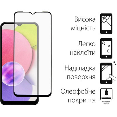 Чохол до мобільного телефона Dengos Kit for Samsung Galaxy A03s case + glass (Blue) (DG-KM-25)