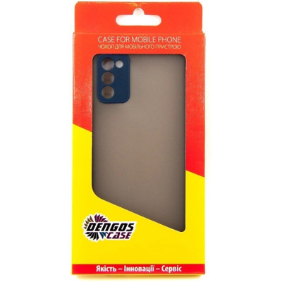 Чохол до мобільного телефона Dengos Kit for Samsung Galaxy A03s case + glass (Blue) (DG-KM-25)