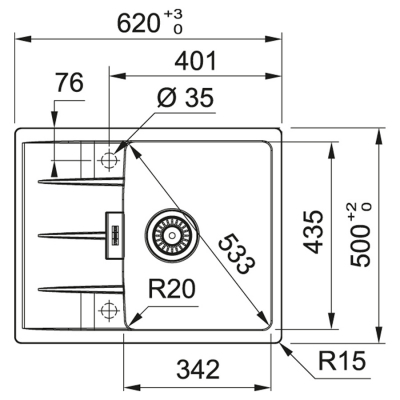 Мийка кухонна Franke Centro CNG 611-62 (114.0630.418)