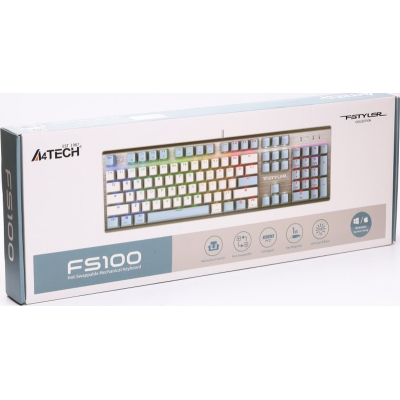 Клавіатура A4Tech FS100 RGB FS Switch USB Icy Blue (4711422004069)