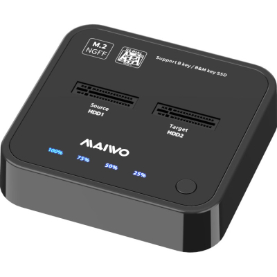 Док-станція для накопичувачів Maiwo 2*SATA M.2 SSD Key B/B+M USB 3.1 Gen1 Type-C (K3016SG1)