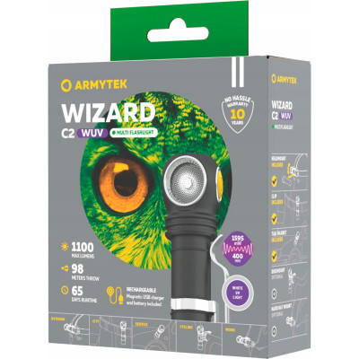 Ліхтар Armytek Wizard C2 WUV White & Ultraviolet (F08901UF)