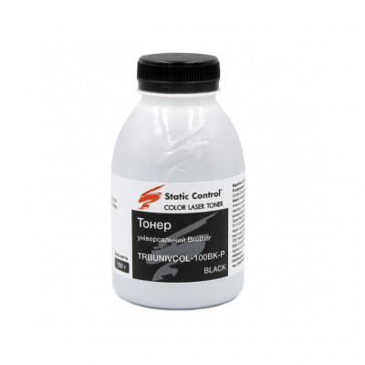 Тонер Brother 100г black, фасовка Static Control (TRBUNIVCOL-100BK-P)