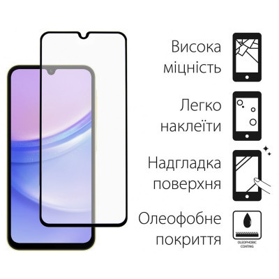 Чохол до мобільного телефона Dengos Kit for Samsung Galaxy A25 5G case + glass (Black) (DG-KM-65)
