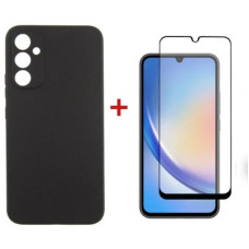 Чохол до мобільного телефона Dengos Kit for Samsung Galaxy A34 5G case + glass (Black) (DG-KM-41)