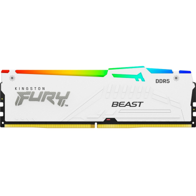 Модуль пам'яті для комп'ютера DDR5 16GB 6800 MHz Beast White RGB EXPO Kingston Fury (ex.HyperX) (KF568C34BWEA-16)