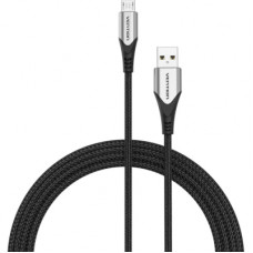 Дата кабель USB 2.0 AM to Micro 5P 0.25m 3.0A (18W) PVC Gray Aluminum Alloy Vention (COAHC)