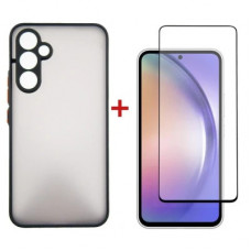 Чохол до мобільного телефона Dengos Kit for Samsung Galaxy A54 case + glass (Black) (DG-KM-26)