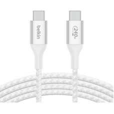 Дата кабель USB-C to USB-C 2.0m 240W white Belkin (CAB015BT2MWH)