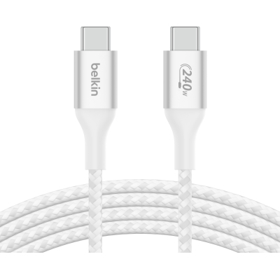 Дата кабель USB-C to USB-C 2.0m 240W white Belkin (CAB015BT2MWH)