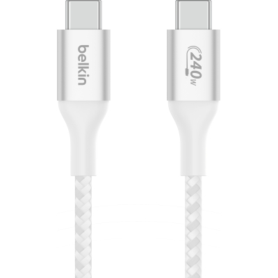 Дата кабель USB-C to USB-C 2.0m 240W white Belkin (CAB015BT2MWH)
