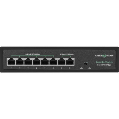 Комутатор мережевий Greenvision GV-015-D-06+2P