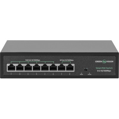 Комутатор мережевий Greenvision GV-015-D-06+2P