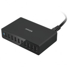 Зарядний пристрій Anker PowerPort 10 - 60W 10-port USB PowerIQ (Black) (A2133L11)