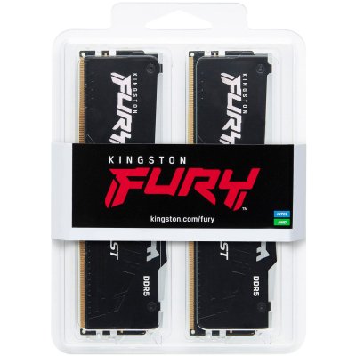 Модуль пам'яті для комп'ютера DDR5 32GB (2x16GB) 6000 MHz Beast RGB EXPO Kingston Fury (ex.HyperX) (KF560C30BBEAK2-32)