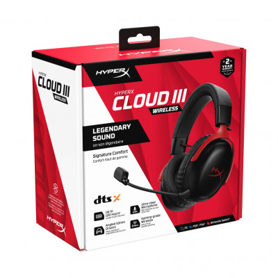 Навушники HyperX Cloud III Wireless Black-Red (77Z46AA)