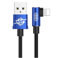 Дата кабель USB 2.0 AM to Lightning 1.0m 2A MVP Elbow Blue Baseus (CALMVP-03)