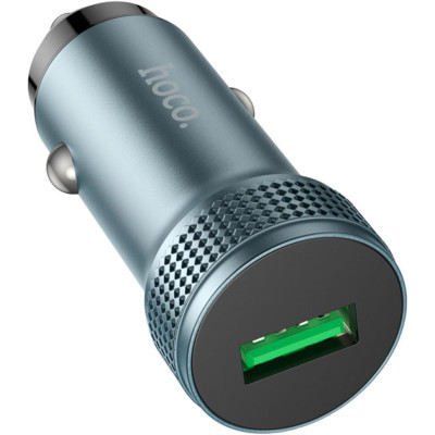 Зарядний пристрій HOCO Z49A Level USB Metal Gray (6931474795694)