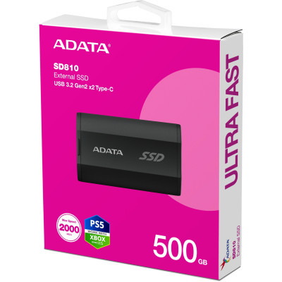 Накопичувач SSD USB 3.2 500GB ADATA (SD810-500G-CBK)