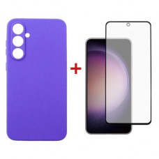 Чохол до мобільного телефона Dengos Kit for Samsung Galaxy S23 FE case + glass (Purple) (DG-KM-12)