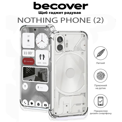 Чохол до мобільного телефона BeCover Anti-Shock Nothing Phone (2) Clear (711792)