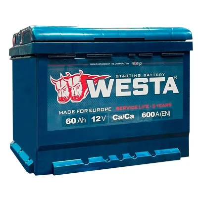 Акумулятор автомобільний Westa 6CT-60 А (1) А 600A