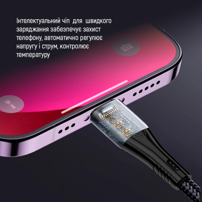 Дата кабель USB 2.0 AM to Lightning + Micro 5P + Type-C 1.2m 3.0A (PD60W data) Black ColorWay (CW-CBPDU3060-BK)