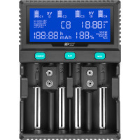 Зарядний пристрій для акумуляторів PowerPlant PP-A4 (Ni-MH,Cd,Li-ion,LiFePO4 / input AC 100V-240V DC 12V) (AA620173)