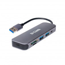 Концентратор D-Link DUB-1325 2xUSB3.0, 1xUSB TypeC, 1xSD, 1x-microSD, USB 3.0 (DUB-1325)