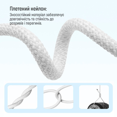 Дата кабель USB-C to USB-C 1.0m 60W 3.0А grey ColorWay (CW-CBPDCC061-GR)