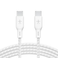 Дата кабель USB-C to USB-C 2.0m 100W white Belkin (CAB014BT2MWH)