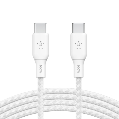 Дата кабель USB-C to USB-C 2.0m 100W white Belkin (CAB014BT2MWH)