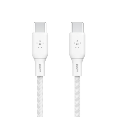 Дата кабель USB-C to USB-C 2.0m 100W white Belkin (CAB014BT2MWH)