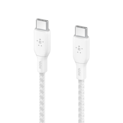 Дата кабель USB-C to USB-C 2.0m 100W white Belkin (CAB014BT2MWH)