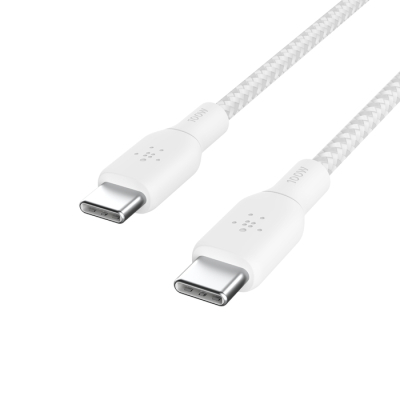 Дата кабель USB-C to USB-C 2.0m 100W white Belkin (CAB014BT2MWH)