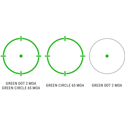 Коліматорний приціл Holosun 510С точка 2 MOA + коло 65 МОА (Green) (HE510C-GR)