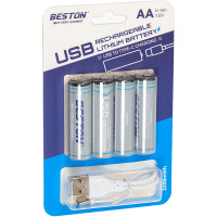 Акумулятор Beston AA USB Type-C 1460mAh 1.5V Li-ion * 4 (2AC-60/AA620265)