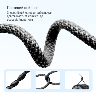 Дата кабель USB-C to USB-C 1.0m 60W 3.0А black ColorWay (CW-CBPDCC061-BK)