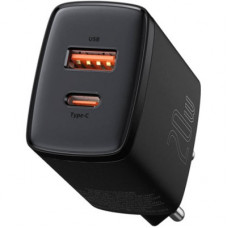Зарядний пристрій Baseus Compact Quick Charger U+C 20W EU Black (CCXJ-B01)