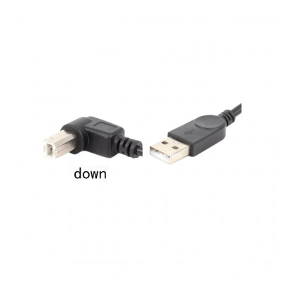 Кабель для принтера USB 2.0 AM/BM 1.0m 90 down Value (S0670)