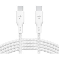 Дата кабель USB-C to USB-C 3.0m 100W white Belkin (CAB014BT3MWH)